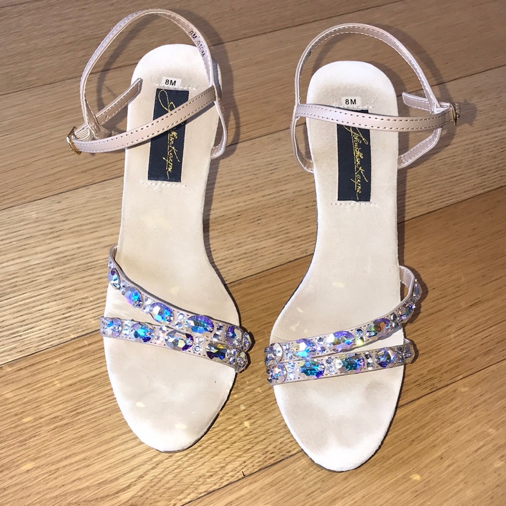 Johnathan Kayne rhinestone glass heels